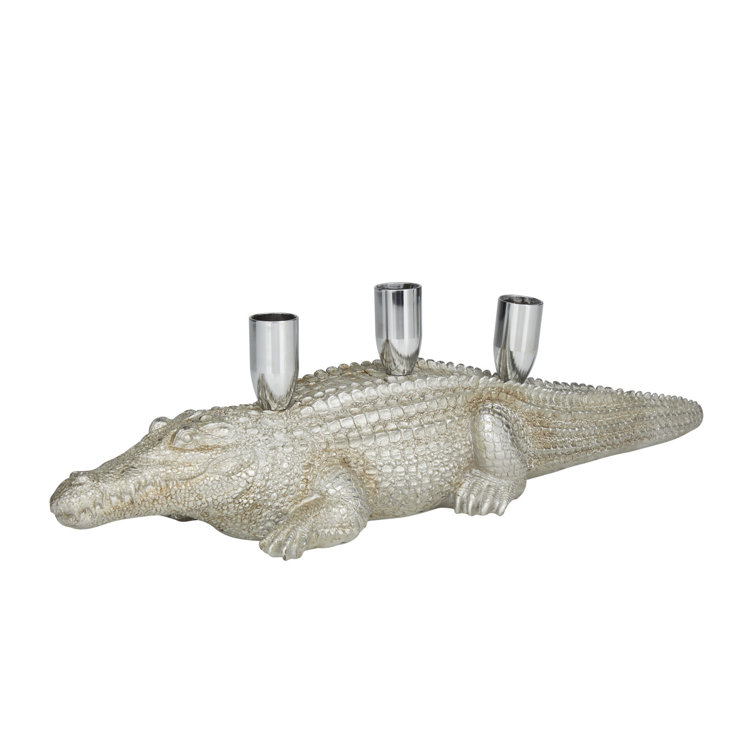 Trinx Cole And Grey Glam Resin Candle Holder Wayfair